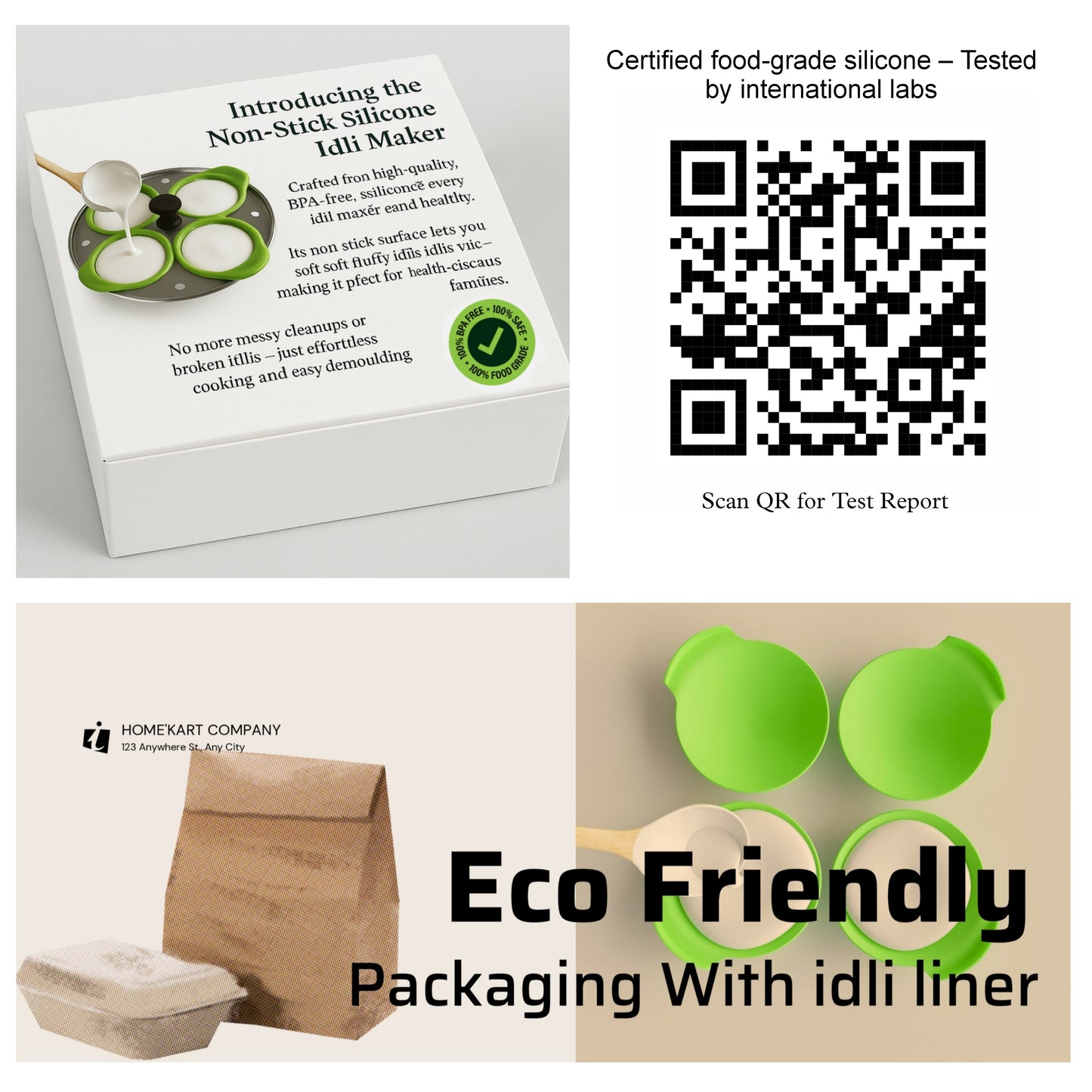 Food Grade Silicone Idli liners   ( Eco-Friendly ) ☘️