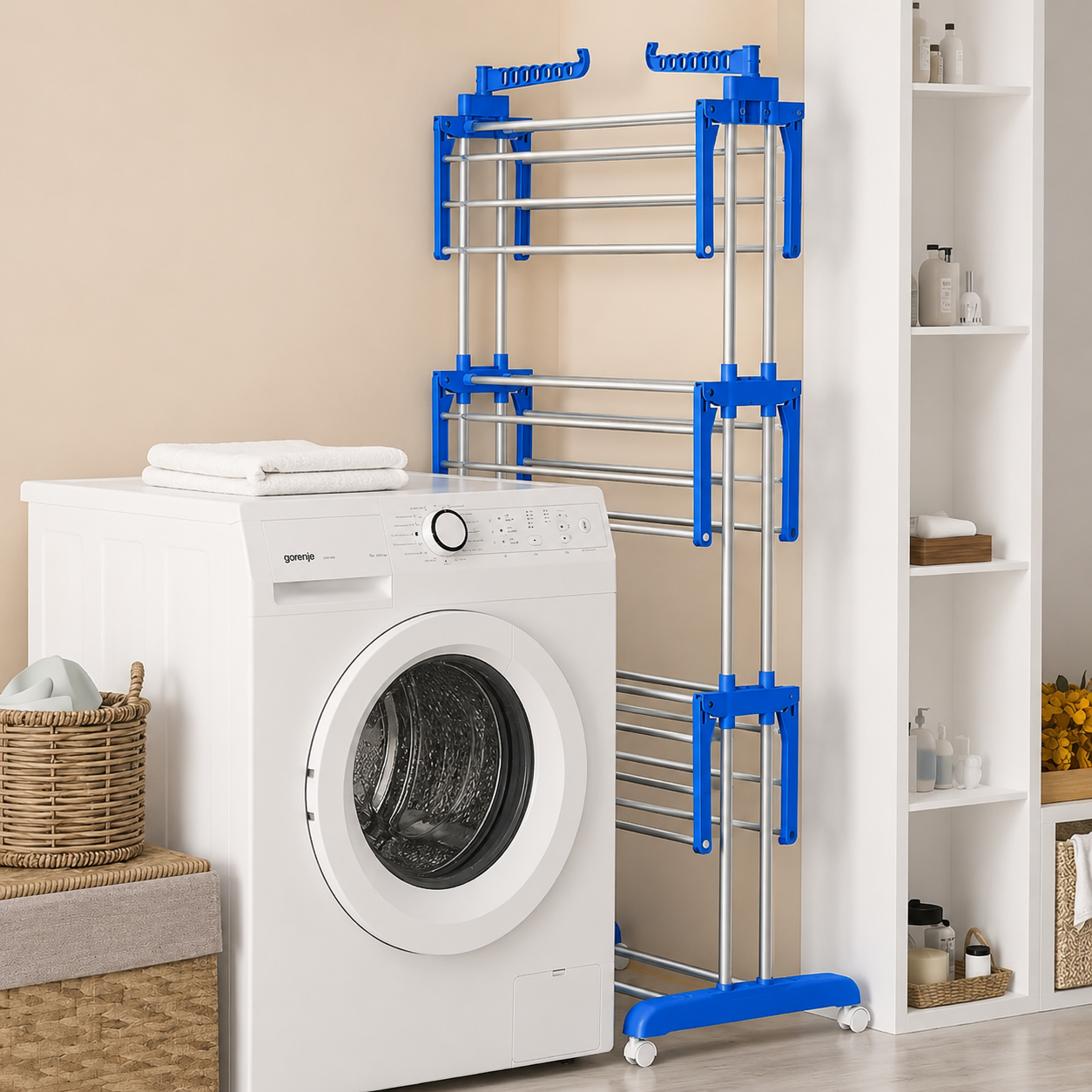 Premium Stainless Steel FoldDry 3-Tier Clothes Drying Rack