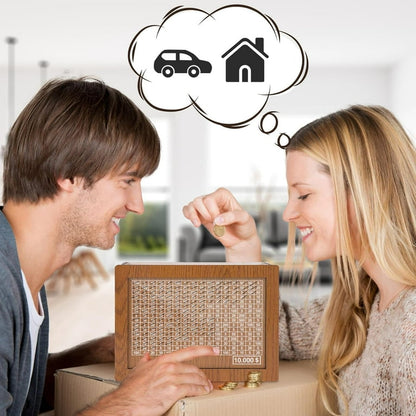 Eco-Friendly Wooden Savings Box