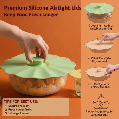 Food Grade Silicone Bowls Lids ( 5 size )🍀