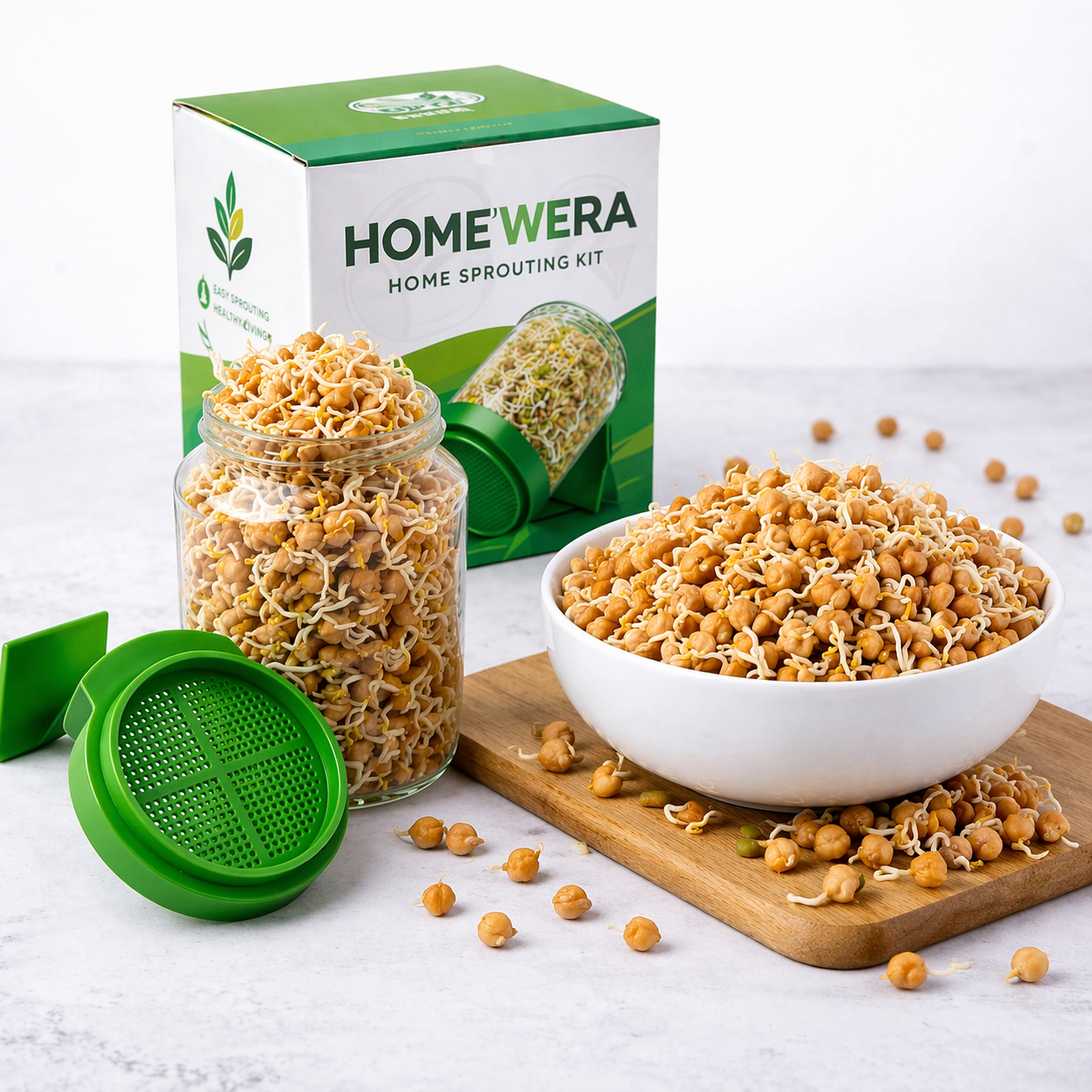 Sprouts Maker Glass Jar | Hygienic Glass – 720mls 🌱