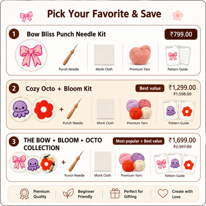 Premium Complete Punch Needle Embroidery Kit – Perfect DIY Gift