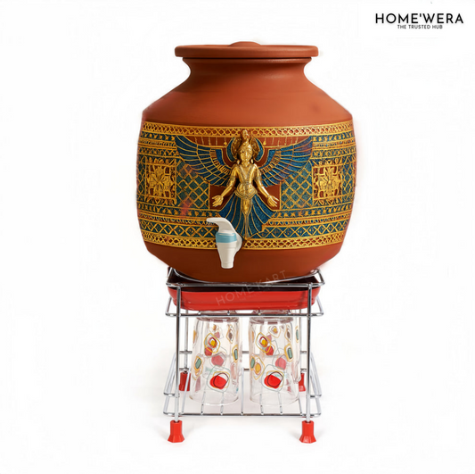 Stainless Steel Stand Heavy Duty Matka Stand with Bottom Tray | Rust-Resistant, Durable & Space-Saving Design Pot Stand with Round Surface Stand Water