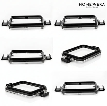 Transparent airtight kitchen storage jars for grocery and spices, unbreakable BPA-free plastic containers - HOMEWERA