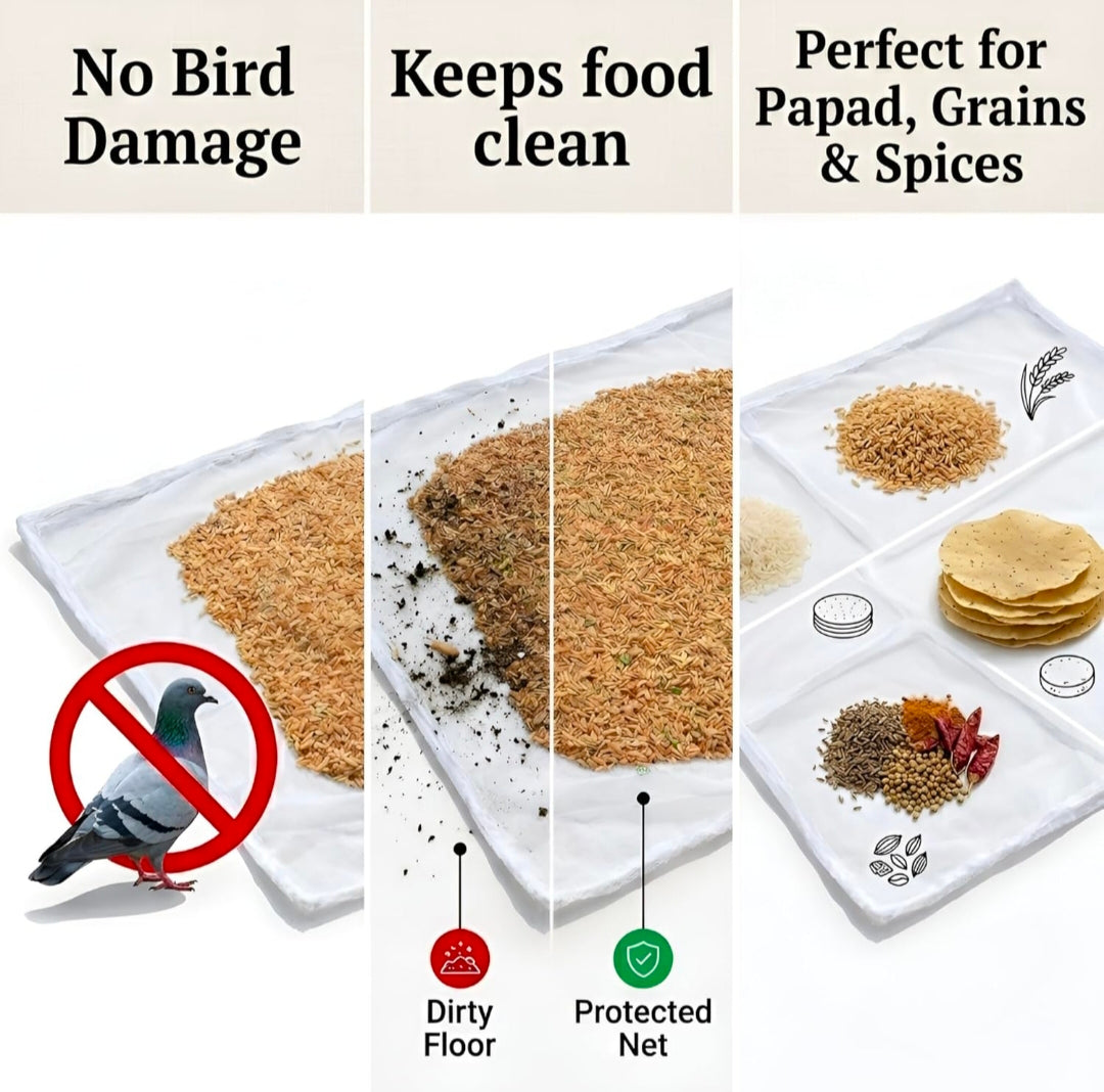 Premium Cotton Food Drying Cloth with Protective Mesh Net