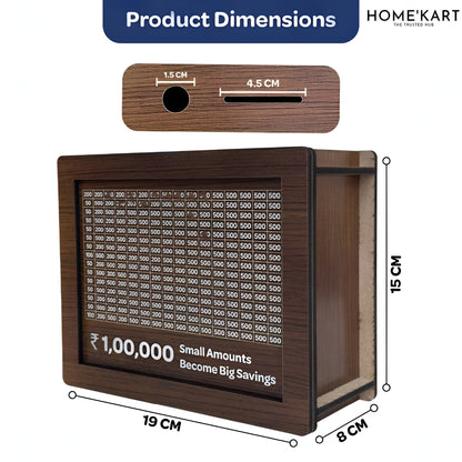 Eco-Friendly Wooden Savings Box