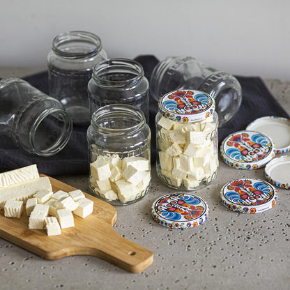 Home'Wera 750ml Clear Glass Jar with Airtight Metal Lid