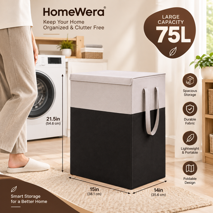 Premium Foldable Laundry Storage Basket