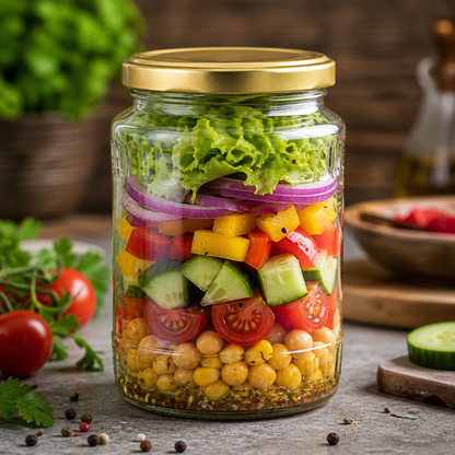 Home'Wera 750ml Clear Glass Jar with Airtight Metal Lid
