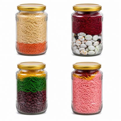 Home'Wera 750ml Clear Glass Jar with Airtight Metal Lid