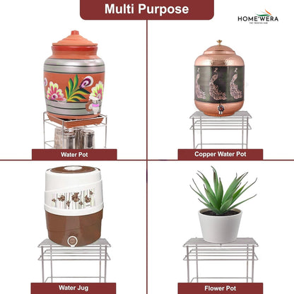 Stainless Steel Matka Stand With Dispenser Tray