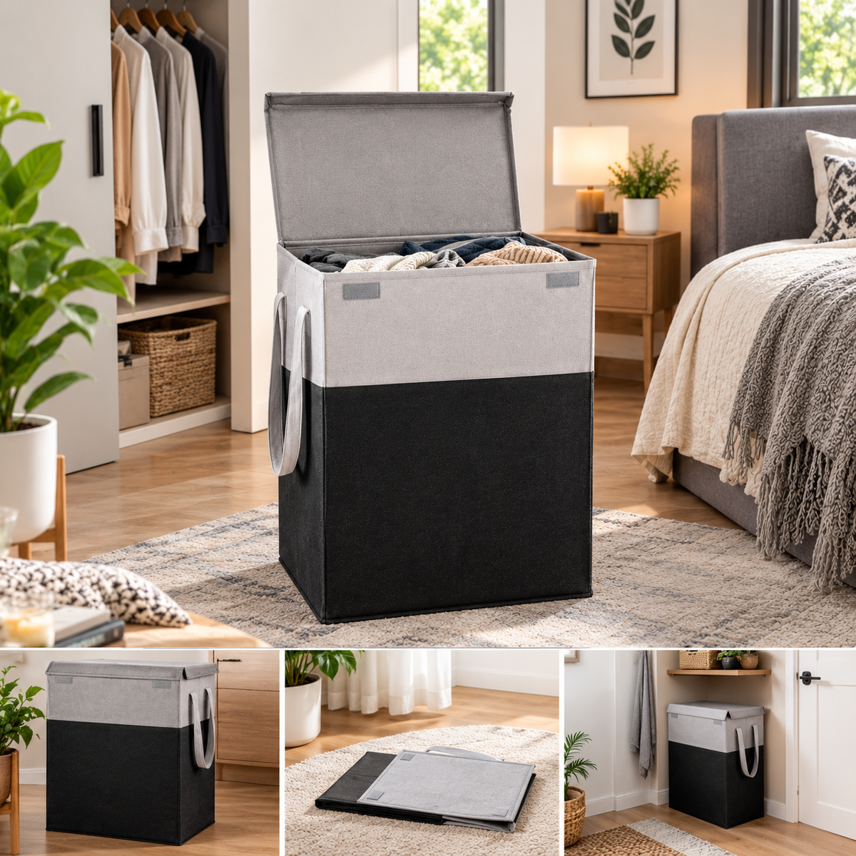 Premium Foldable Laundry Storage Basket