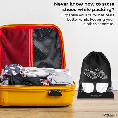HomeWera™ Shoe Bag Pouch for Storage & Travel Organizer